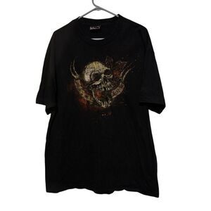 Miami Ink Skull Size XL Black T-Shirt